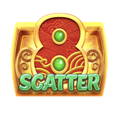 สัญลักษณ์ Scatter 4 ตัว หรือ มากกว่า จะได้ ฟรีสปิน สล็อต Caishen Wins สล็อตออนไลน์ PG slot