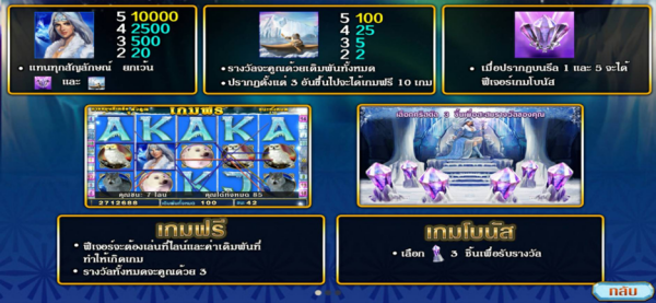 สัญลักษณ์ต่างๆภายในเกม Arctic Treasure