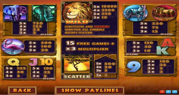 สัญลักษณ์ในเกม Slot safari heat 
พุซซี่888 Pussy888