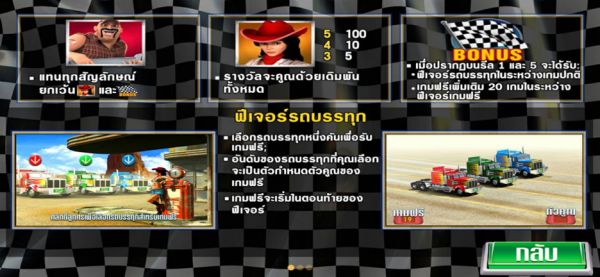 ฟีเจอร์ภายในเกม 
Highway king