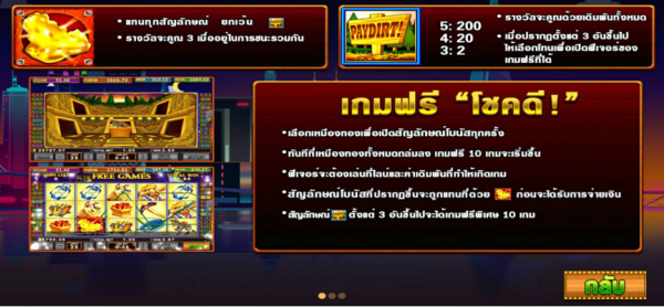 รีวิว เกมสล็อต PayDirt สล็อต Pussy888 พุซซี่888 ฟีเจอร์เกมฟรี