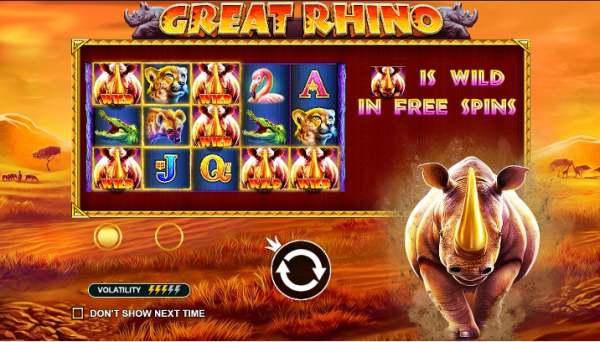 รีวิวเกม สล็อต Great Rhino พุซซี่888 Pussy888